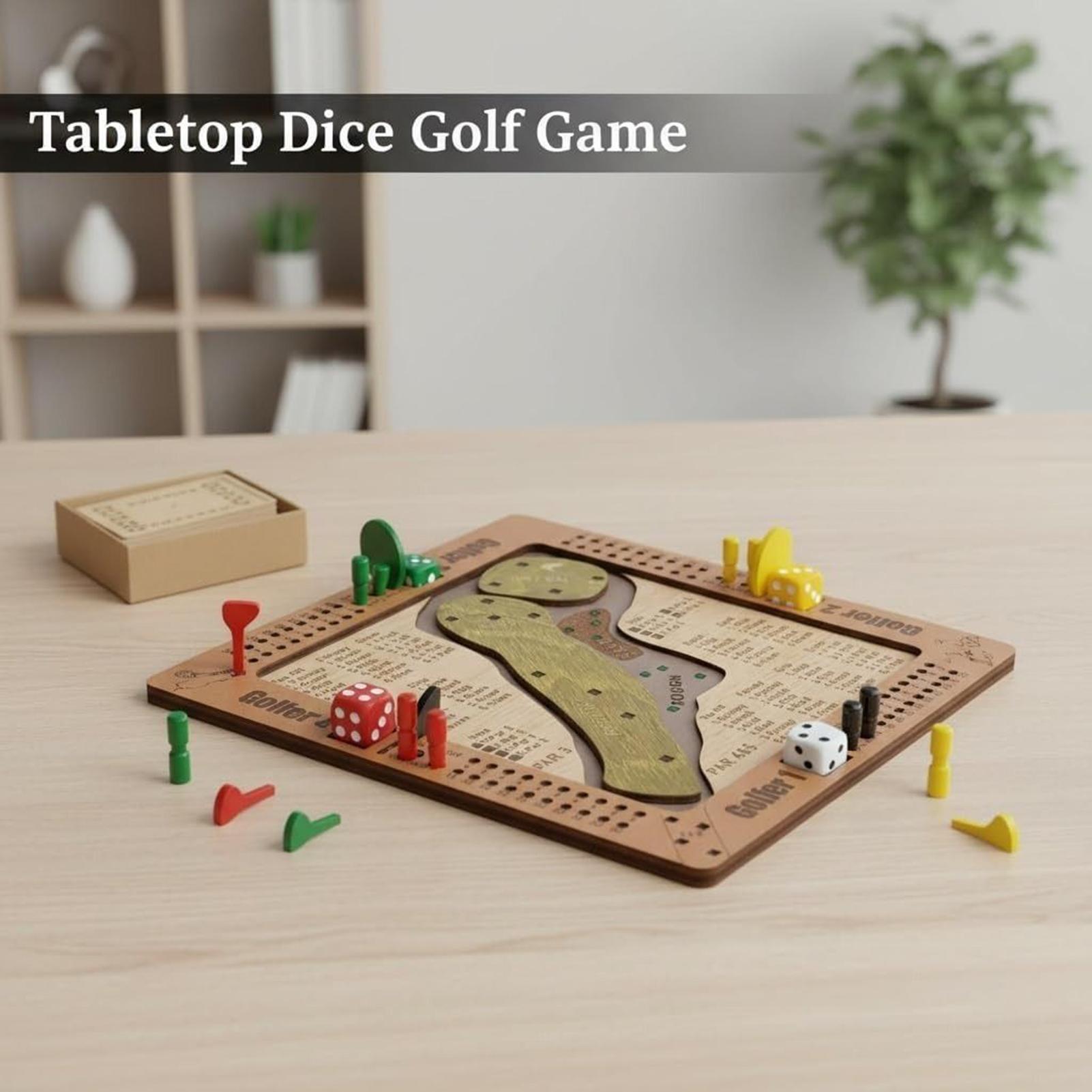 Golf Dice Game Wooden Challeng - Party Games Console ulasan dan harga