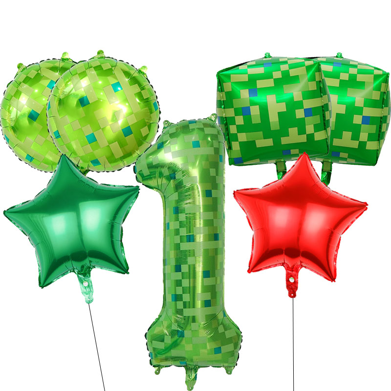 7pcs Pixel Theme Balloon Set G - Party Games Gamecube ulasan dan harga