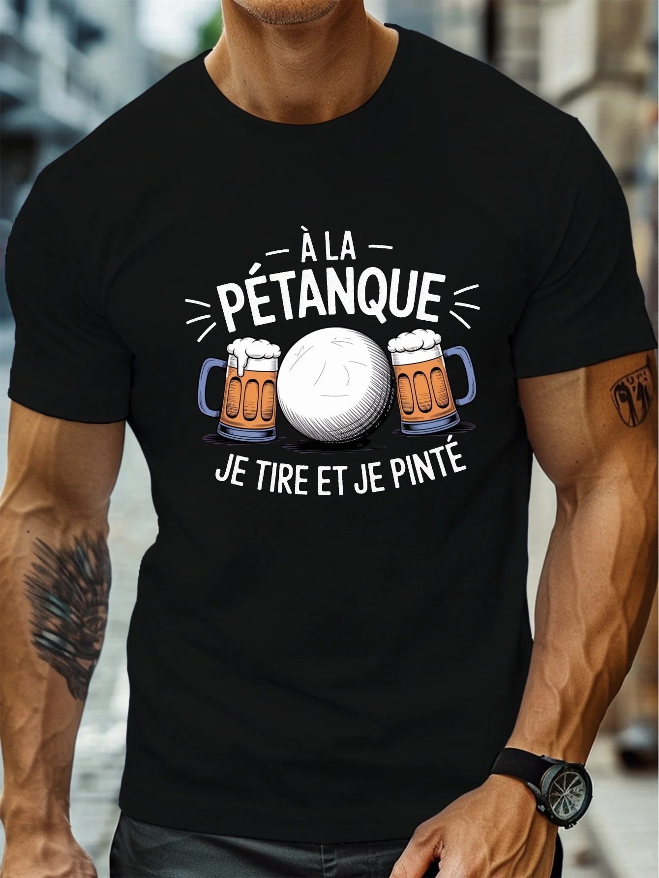 Fashion Men's Pétanque Beer Fu - Party Games Quotes Short ulasan dan harga