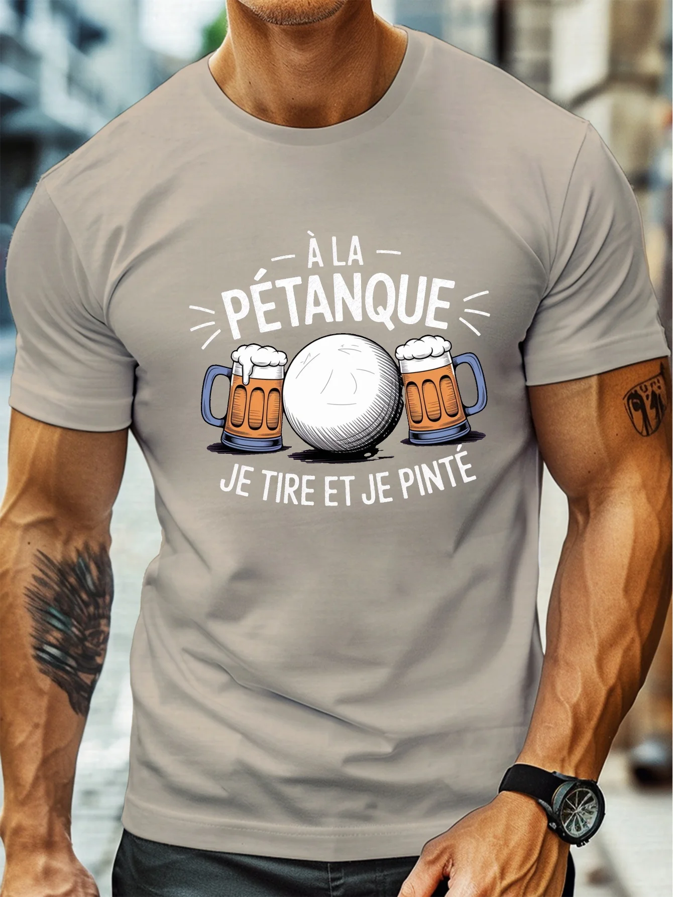 Fashion Men's Pétanque Beer Fu - Party Games Quotes Short ulasan dan harga