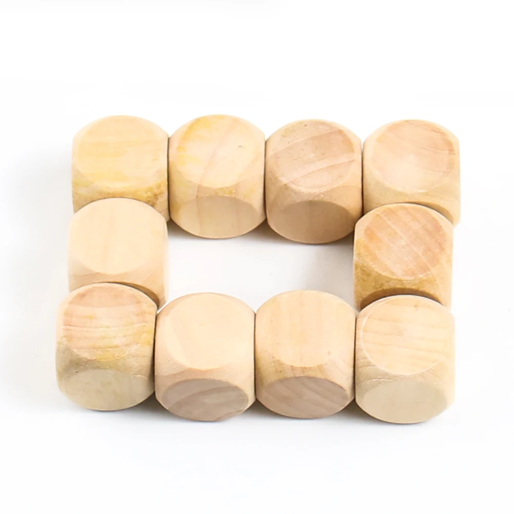 6pcs 20mm Blank Wooden Dice 6  - Party Games Gamecube ulasan dan harga