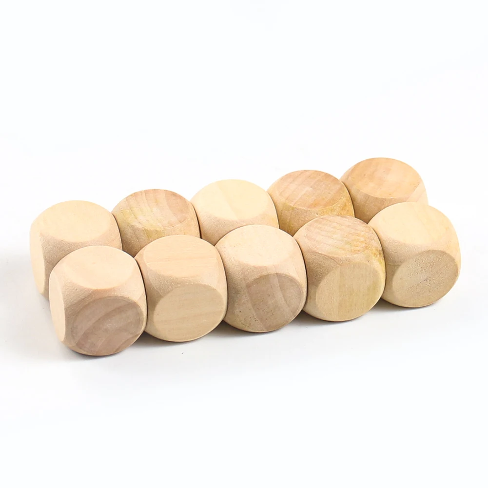 6pcs 20mm Blank Wooden Dice 6  - Party Games Gamecube ulasan dan harga