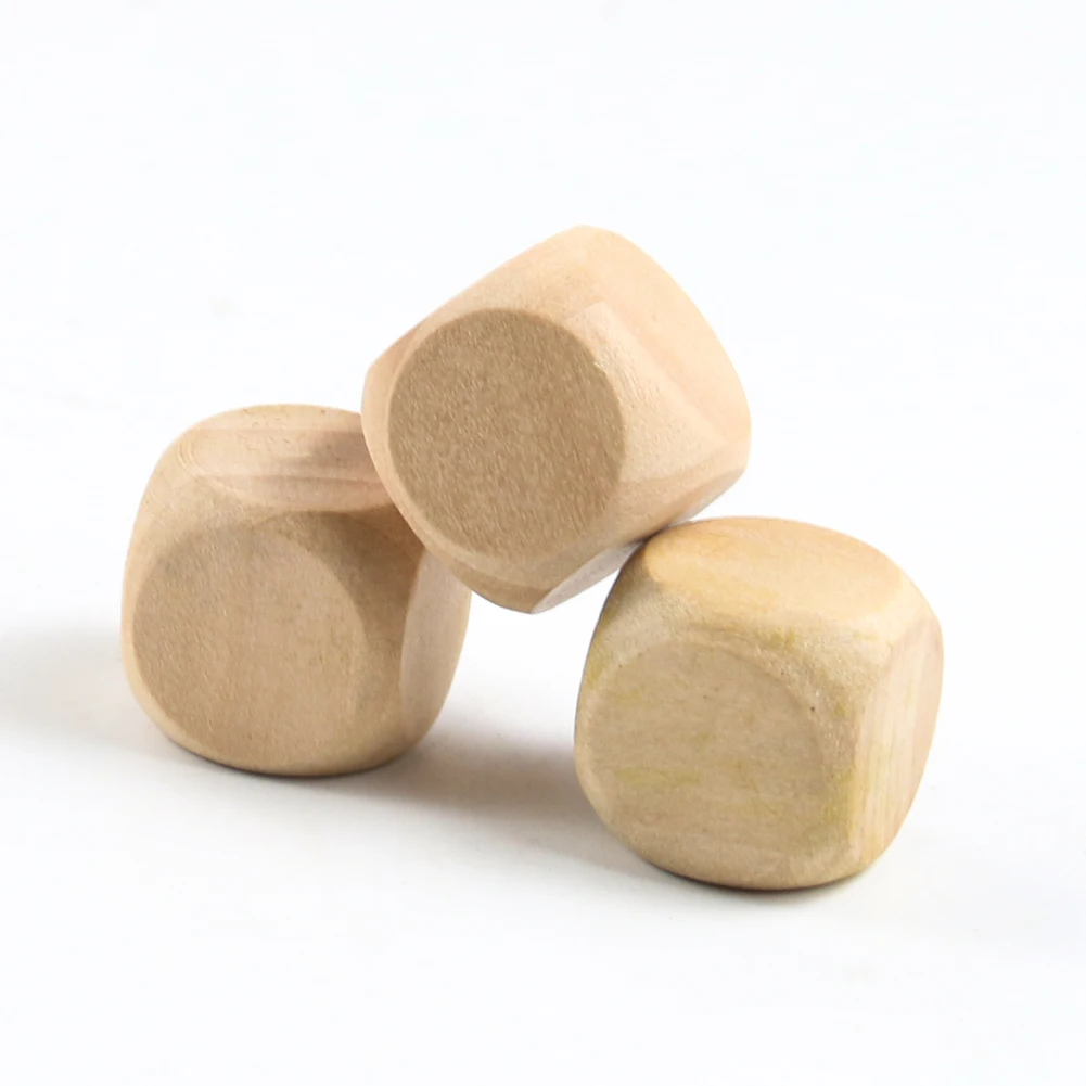 6pcs 20mm Blank Wooden Dice 6  - Party Games Gamecube ulasan dan harga
