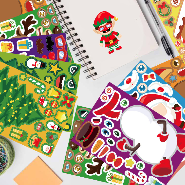 Kawaii Christmas Puzzle Sticke - Party Games Instagram ulasan dan harga