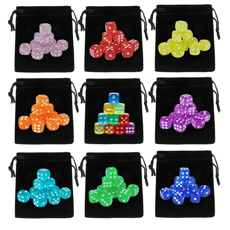 10Pcs Dices with Drawstring Di - Party Games Gamecube ulasan dan harga
