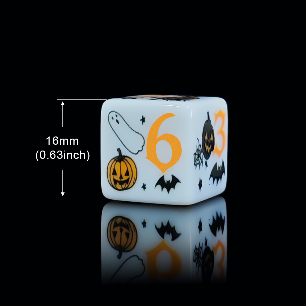 12Pcs 16MM White Acrylic Print - Party Games Console ulasan dan harga