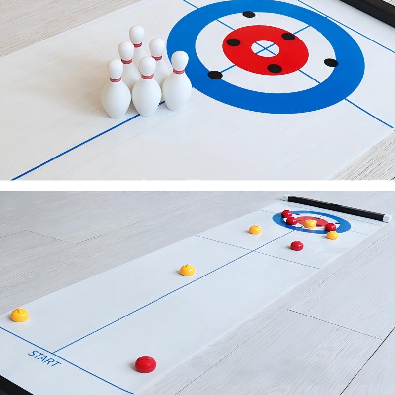 New Mini Curling&Bowling Table - Party Games Console ulasan dan harga