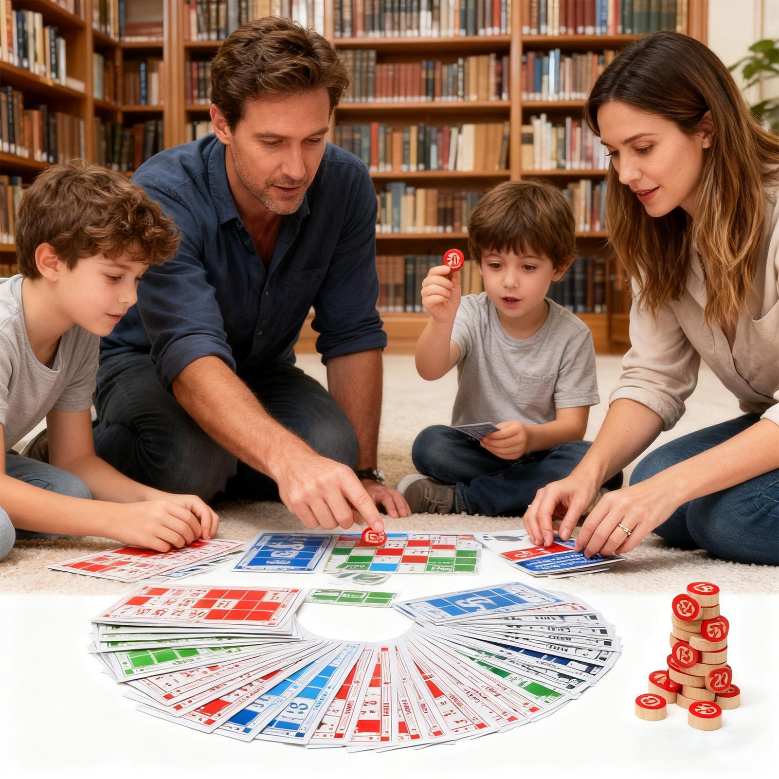 Bingo Set Wooden Funny Educati - Party Games Group For Adults ulasan dan harga